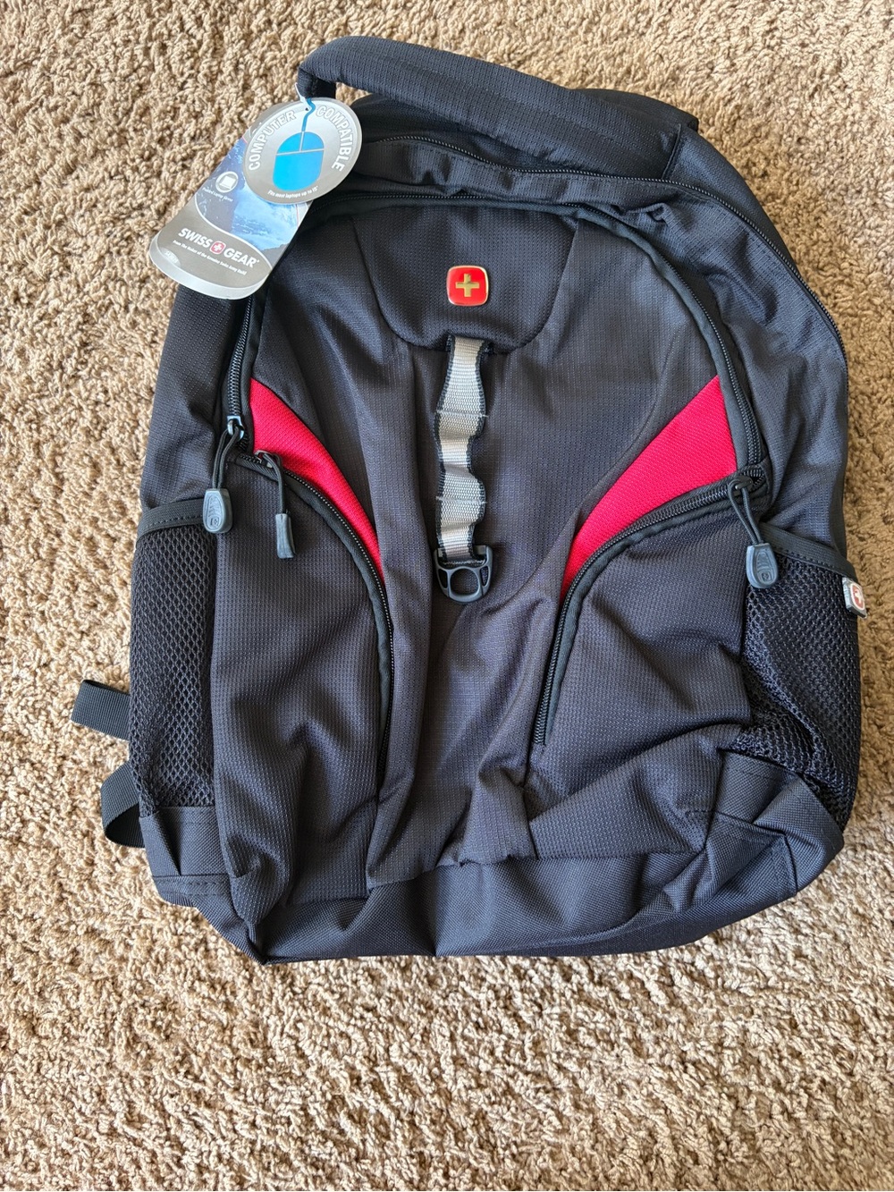 NWT Swiss Gear Backpack in Black and Red